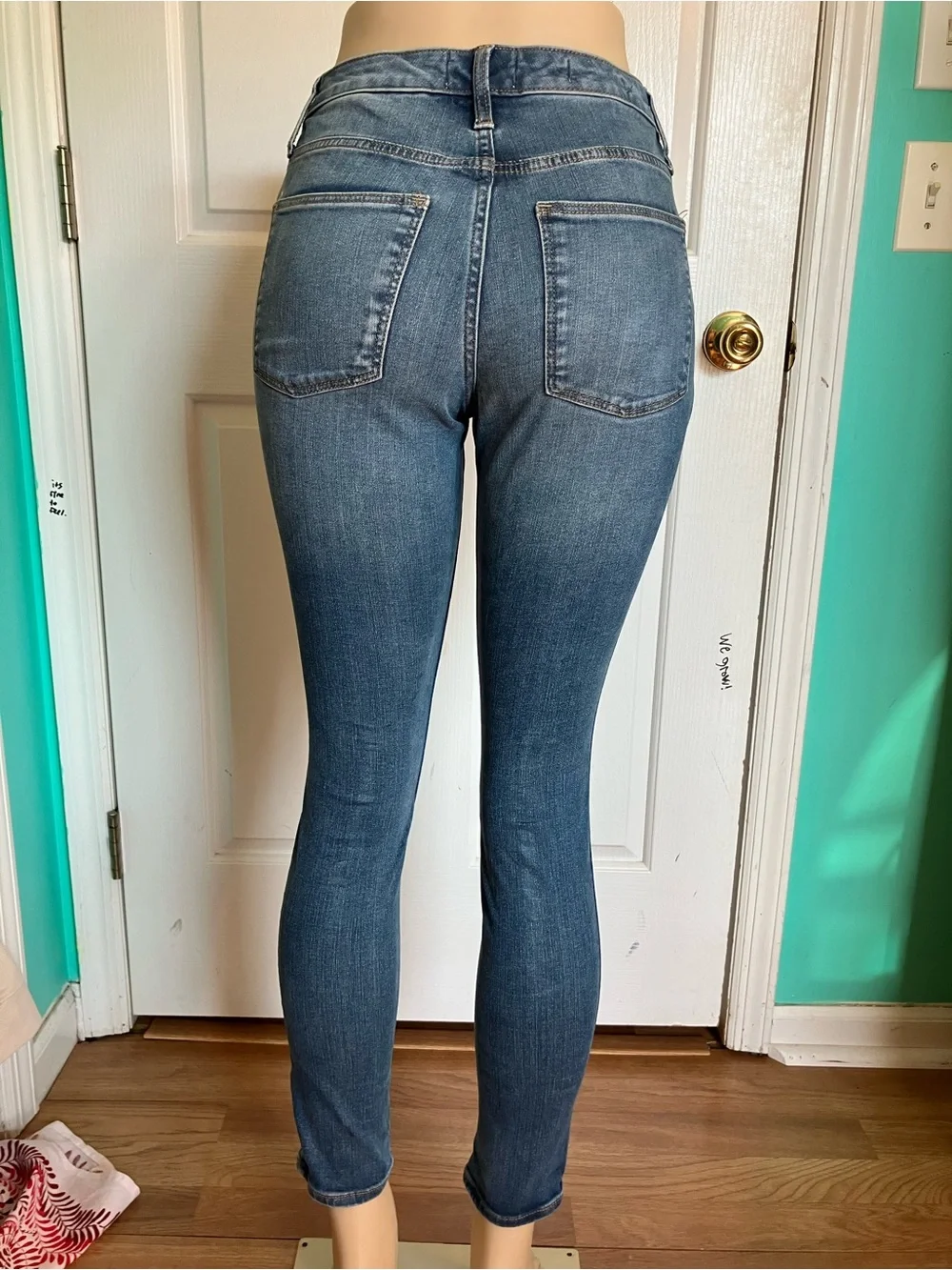 Universal Thread Distressed High-Rise Skinny Jeans - Blue
